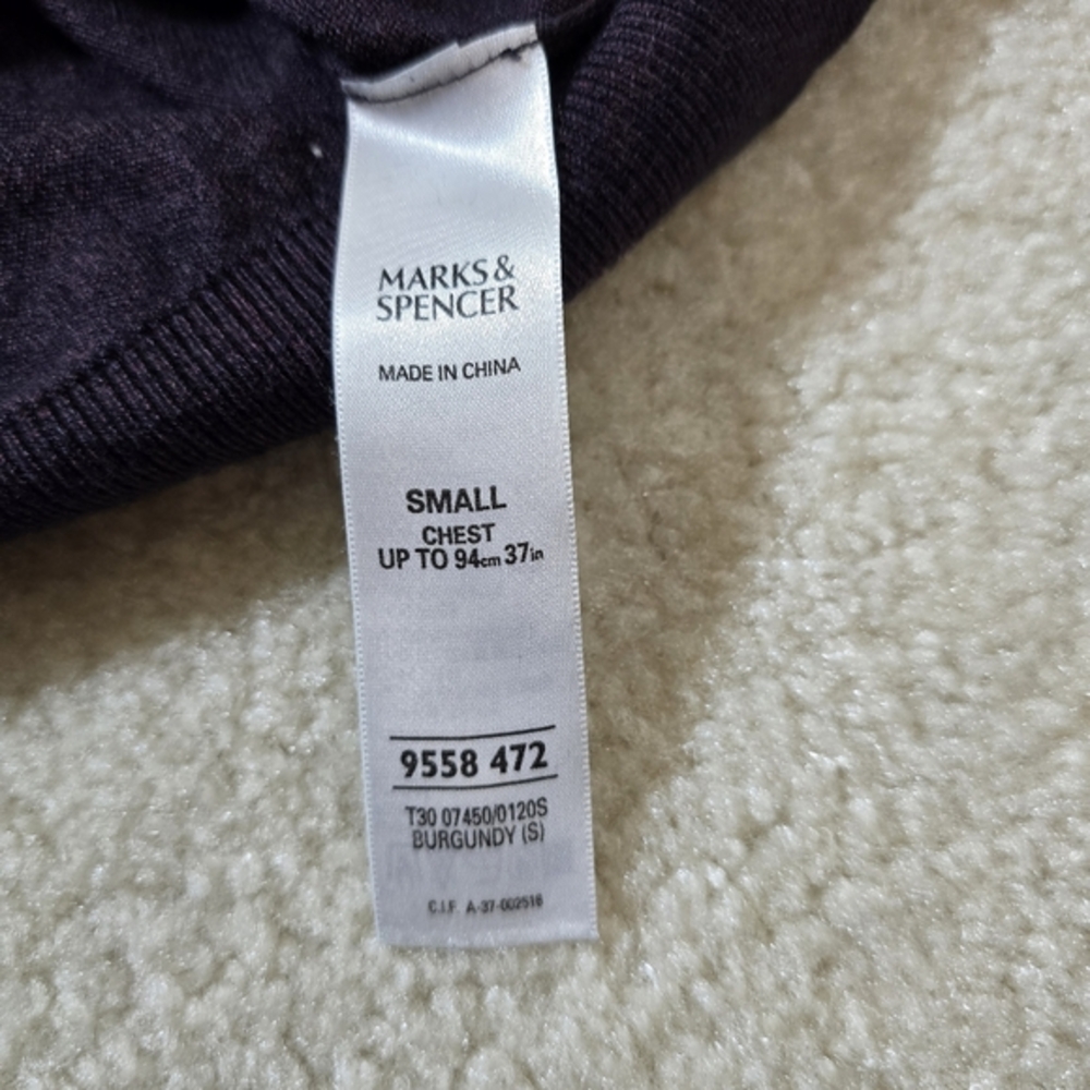 Marks‎ & Spencer Dark Purple Mockneck Sweater - Picture 5 of 6